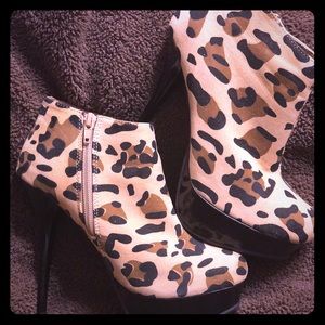 New Leopard Print Rouge Helium Stiletto Booties